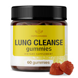 HERBAMAMA Lung Support Gummies - Respiratory Gummy for Functional Breathing with Mullein Leaf Extract, Pine Bark, Stinging Nettle, Red Panax Ginseng, and Vitamin C - 60 Chews