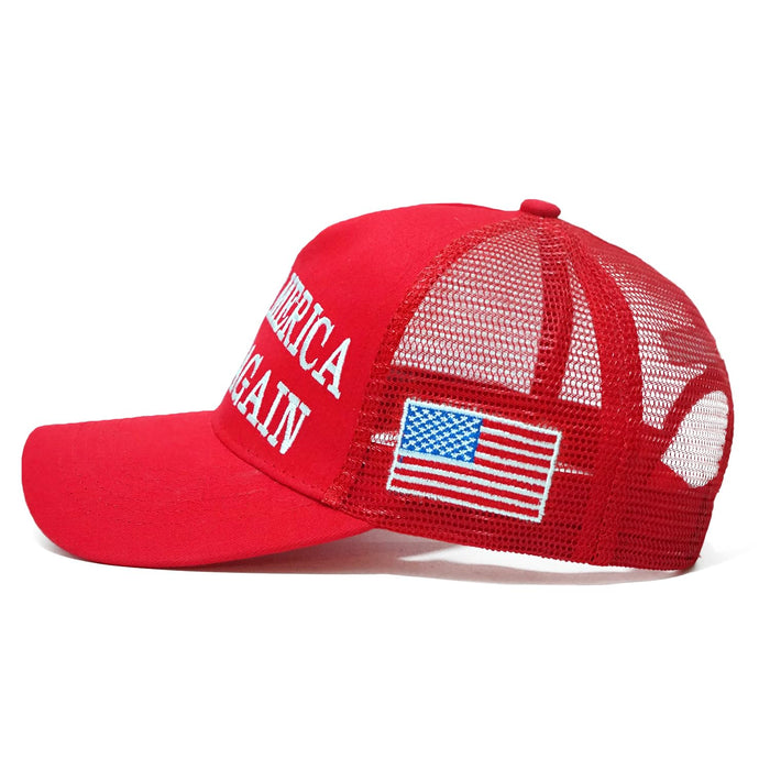 Trump 2024 Hat 45-47 MAGA Hat Make America Great Again Donald Trump Slogan with USA Flag Embroidery Adjustable Baseball Cap