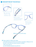 HEEYYOK 4 Pack Reading Glasses Women,Round Frame Readers Spring Hinges,Ladies Fashion Colorful with Soft Case1.75