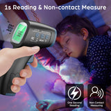 LPOW Thermometer for Adults, Non Contact Infrared Digital Thermometer for Fever, Body and Surface Thermometer 2 in 1 Dual Mode