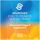 THERATEARS 1200mg Omega 3 Supplement for Eye Nutrition, Organic Flaxseed Triglyceride Fish Oil and Vitamin E, 180 Count