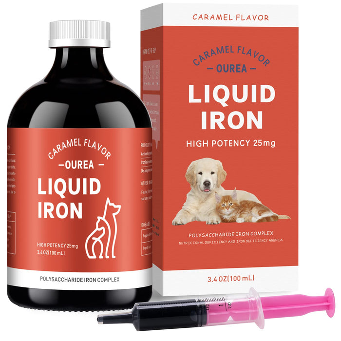 Iron Anemia Supplements for Dog and Cat - Liquid Iron Supplements for Dogs and Cats - Supplement for Anemia in Dogs, Promotes Blood Health, Easy to Digest and Absorb