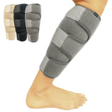 Vive Calf Brace - Adjustable Shin Splint Support - Lower Leg Compression Wrap Increases Circulation, Reduces Muscle Swelling - Calf Sleeve for Men and Women - Pain Relief (Gray)