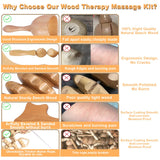 TUOSTPY 5PCS Maderoterapia Kit Wood Therapy Massage Tools for Body Shaping, Lymphatic Drainage Tool for Body Shaping Anti-Cellulite Muscle Release