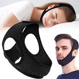 Anti Snoring Devices, Chin Strap for CPAP Users, Double Adjustable Chin Straps for Men and Women, Stop Snoring Solution, Comfortable Anti Snoring Devices Chin Strap - Black, 1PK