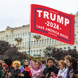 Trump 2024 Flag 3x5 outdoor Double Sided Take America Back Trump Flag 3ply Heavy Duty Polyester Anti-UV Fading Donald Trump Flag 2024 For President Trump Flags with 2 Brass Grommets 4 Rows Stitched