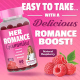 Pharmaganics Dr. Stephanie's Her Romance Gummies - Natural Hormone Balance Support for Women - Natural Raspberry Flavor
