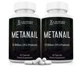 Justified Laboratories (2 Pack) Metanail 1.5 Billion CFU Probiotic Nail Support 120 Capsules