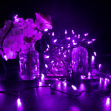 Minetom Halloween String Lights Outdoor, 66Feet 200 Led Purple Lights with 8 Lighting Modes for Halloween Garden Christmas Xmas Tree Lights Decor(Purple)