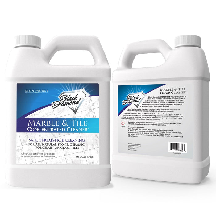 Black Diamond Stoneworks MARBLE & TILE FLOOR CLEANER. Great for Ceramic, Porcelain, Granite, Natural Stone, Vinyl and Brick. No-rinse Concentrate.(1-Gallon)