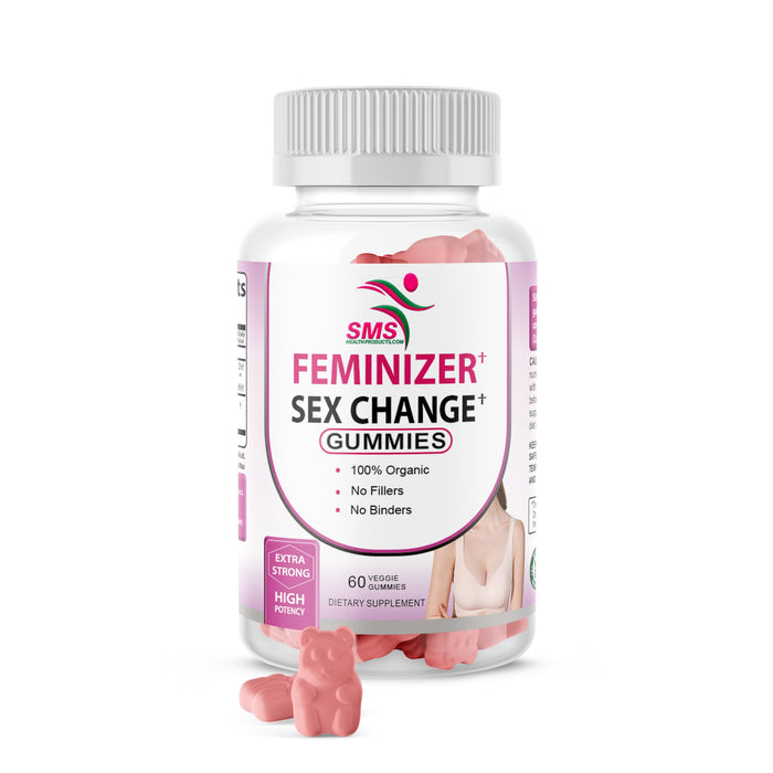 SMSHEALTHPRODUCTS.com Feminizer Sex Change Pueraria Mirifica Gummy Supplement - Pure Root 10:1 Concentrated Extract 60 Veggie Gummies, Premium Organic - for Women, Transgender, Men