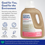 Clean People Liquid Laundry Detergent - Recyclable Packaging, Non-Toxic, Stain Fighting - Ultra Concentrated, Laundry Soap - Spring Scent, 50 fl oz…