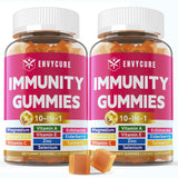 10-in-1 Immune Support Gummies with Echinacea 1200mg, Elderberry 400mg, Vitamins A C E Selenium, Turmeric, Magnesium Zinc & Vitamin D3 5000IU for Immune Boosters, Cellular Health & Bone Strong, 120cts