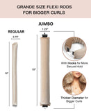 Heatless Hair Curler to Sleep in - Overnight Heatless Curls Blowout Rods Headband No Heat Curling Set, Jumbo Rods Hair Rollers Blowout Look for Long Hair Silk Hair Wrap for Sleeping Beige