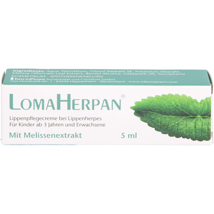 LomaHerpan lip care cream with lemon balm extract, 5 ml