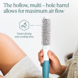 Small Round Brush for Blow Drying - Salon Blowout Styling for Wet or Dry Hair, Great for Precise Styling and Manageable Hair (0.75 inch) (Not Electrical)