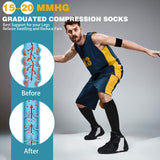 Hillban 2 Pair Plus Size Calf Zipper Compression Socks 15 to 25 Mmhg Open Toe Compression Stockings for Overweight Women Men (Black, Nude, 4 XL)