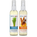 Natural Flower Power Air Freshener Spray | Variety Pack – Lemongrass and Citrus & Spice | 4 Fl Oz | Pack of 2 | Scented w/Pure Essential Oils | Plant-Based Room, Linen, or Car Spray | Non-Aerosol