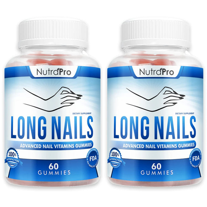 NutraPro Nail Growth Vitamins for Stronger Nail - No More Chipped Nails.Nail Strengthener and Growth Supplement Gummies – Grow Strong Long Nails with Biotin and Collagen Gummies.