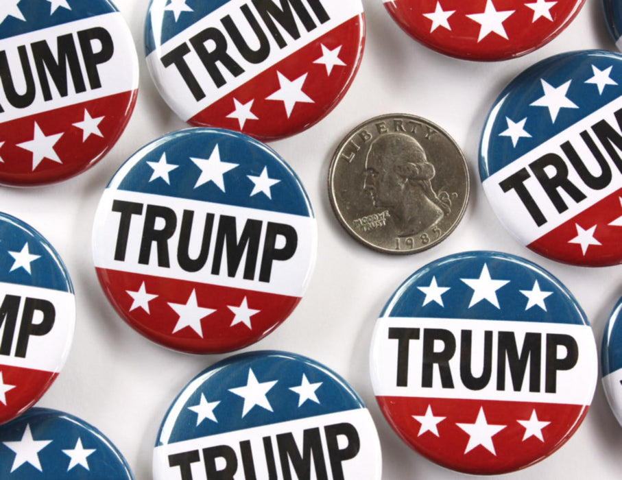 7 Pack Donald Trump Vance 2024 Buttons - 1.5 Inch Assorted Photo and Campaign Designs 6301