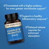 Dr. Mercola Complete Probiotics, 30 Servings (30 Capsules), 100 Billion CFU, Dietary Supplement, Digestive & Immune Support, Non-GMO