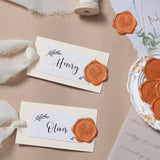 UNIQOOO Wax Seal Stickers - Eucalyptus Wedding Invitation Envelope Seal Stickers, 50 Pcs Self- Adhesive Ruse Orange Terrecotta Stickers, Perfect for Invitation, Christmas, Gift Wrapping, Party