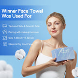 Winner Disposable Face Towels | 100% USA Cotton Face Towelettes, Super Soft & Thick Face Cloths for Sensitive Skin, Makeup Remover Dry Wipes, Face Drying Towels for Skin Care, 220 Count, 4 Pack