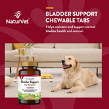 NaturVet – Bladder Support for Dogs – Plus Cranberry | Supports Healthy Bladder Control & Normal Urination | 60 Time Release Chewable Tablets