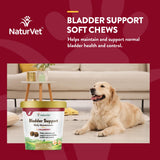 NaturVet Bladder Support Plus Cranberry for Dogs, 60 ct Soft Chews, Made in The USA with Globally Source Ingredients