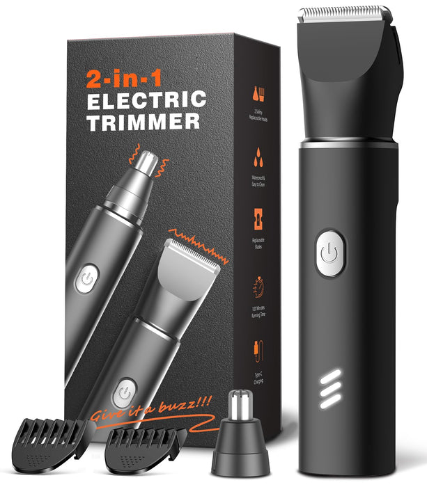 Body Hair Trimmer for Men: Manscape Electric Razor, Versatile Hair Trimmer for Groin, Beard, Nose/Ear Hair, Waterproof & USB-C Rechargeable,Travel Lock,Christmas Gifts for Men