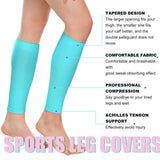 6 Pairs Calf Compression Sleeve Women Footless Compression Stockings Elastic Leg Sleeve for Running Nurse Pregnant (Small)