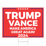 Trump Vance 2024 Make America Great Again Red 18" x 24" Presidential Campaign Yard Sign