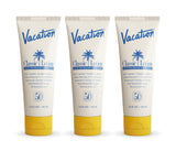 Vacation Classic Sunscreen Lotion SPF 50 3-Pack, Water Resistant Broad Spectrum Sunscreen Sun Block, Vegan Sun Tanning Lotion, Body Lotion with SPF, Travel Size Sunscreen, 3.4 fl. Oz. (Pack of 3)