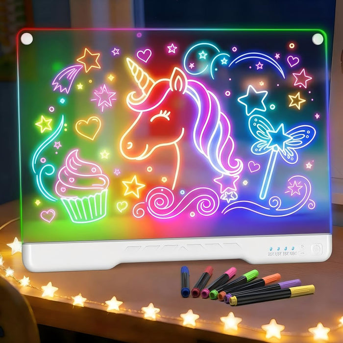 17" LED Drawing Board for Kids, 3 4 5 6 7 8-12+ Year Old Girl Birthday Gift
