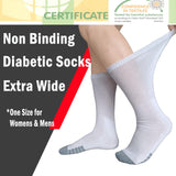 SYOLLAVE Diabetic Socks Extra Wide Non Binding Neuropathy Socks, Bariatric Socks for Men Women 6 Pairs