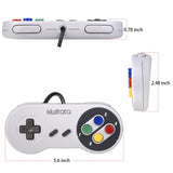 2 Pack Retro SNES USB Controller for PC Games, Classic Wired SNES USB Super NES Game Pad Controller Joypad for Windows PC MAC Linux Retro Pie