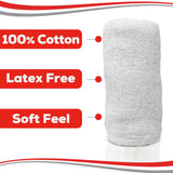 Kerlix Type Gauze Bandage Rolls - 4 1/2 in x 4.1 Yds, 6 Ply - 100 Single Sterile Pocuhes- Extra Absorbency - Latex Free, Hospital Grade Cotton Krinkle Fluff Bandage Wrap - for Wound Care & First Aid