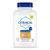 Citracal Slow Release 1200, 1200 mg Calcium Citrate and Calcium Carbonate with 25 mcg (1000 IU) Vitamin D3, Bone Health Support, Calcium Supplement for Ages 12+, Take Once Daily Caplet, 185 Count