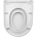 ECOSPA Family Toilet Seat D Shap with Removable Child Seat, Soft Close Quick Release, Easy Top & Bottom Mounting with Adjustable Hinges in White