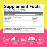 MIXHERS Herpower - for Concentration, Brain Health & Focus - Brain Health Supplement - L-Theanine - Nutrition for Women - 15 Drink Packets - Pinaberry Babe