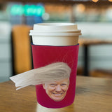 2 PCS Funny Can Coolers Sleeves with Trump Hair, Great Novelty Gifts Unique Presents for Men Women, Trump Koozies, Trump Mugshot, Beer Can Cooler