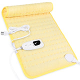 Heating Pad-Electric Heating Pads for Back,Neck,Abdomen,Moist Heated Pad for Shoulder,knee,Hot Pad for Arms and Legs,Dry&Moist Heat & Auto Shut Off(Yellow, 12''×24'')