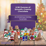 The Madelaine Chocolate Company Solid Premium Milk Chocolate Advent Calendar Book - 24 Assorted Premium Milk Chocolate Holiday-Themed Treats