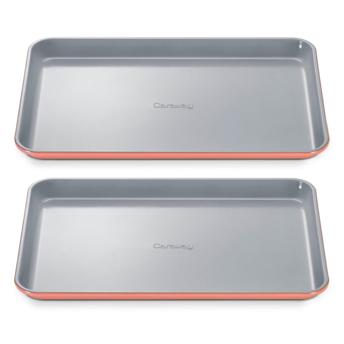 Caraway Non-Stick Ceramic Medium Baking Sheet - Naturally Slick Ceramic Coating - Non-Toxic, PTFE & PFOA Free - Perfect for Baking, Roasting, and More - Medium (15" x 10") - Perracotta