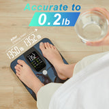 Body Fat Scale, Lepulse Large Display Scale for Body Weight, Accurate Digital Bathroom Scale, Rechargeable BMI Smart Weight Scale with Body Fat Muscle Heart Rate, 15 Body Composition, FSA/HSA eligible