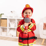 Melissa & Doug Fire Chief Role Play Costume Dress-Up Set Pretend Fire Fighter Outfit With Realistic Accessories, Firefighter Costume For Kids And Toddlers Ages 3+