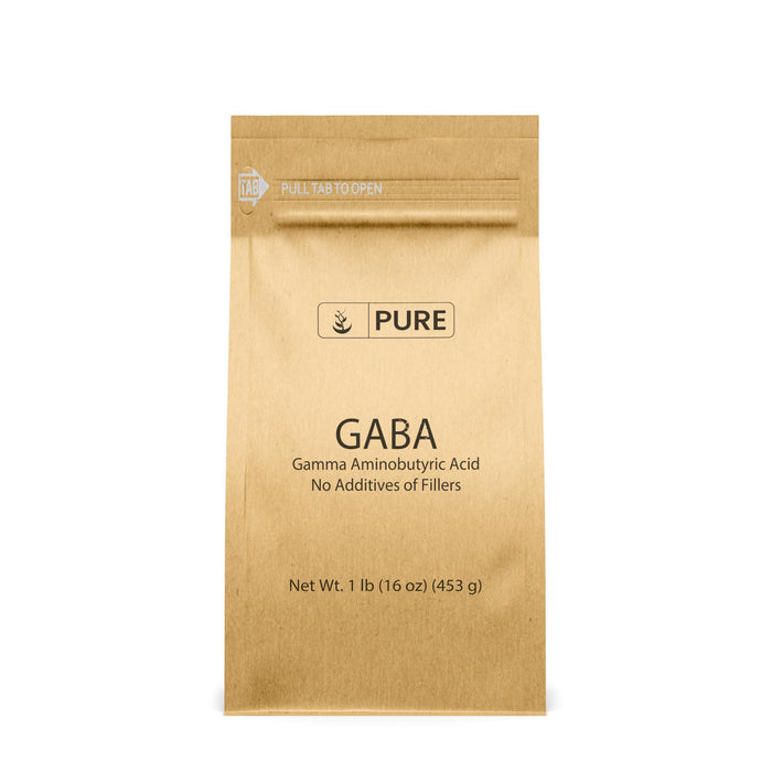 Pure Original Ingredients Gamma Aminobutyric Acid (GABA) Powder (1 lb) Always Pure, No Fillers Or Additives, Lab Verified