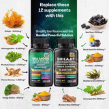 Marbolox NutraVitalia Dynamic Vitality Super Blend - Sea Moss, Black Seed Oil, Ashwagandha & More - Enhanced Energy & Immunity, 2 Pack