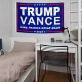 Trump Vance 2024 Flag 3x5 ft Trump JD Vance Flags President Flags MAGA with Brass Grommets Outside Outdoor Tapestry Poster Gift