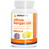 BergaMet Citrus Bergamot Superfruit Supplement, 80% Polyphenols, 1200mg per Serving, 60 Capsules, 1 Month, Made in The USA